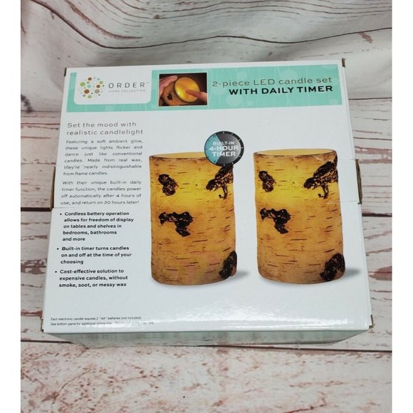 Order Home Collection 2 Piece LED Candle Set With Daily Timer Home Décor - Picture 4 of 11